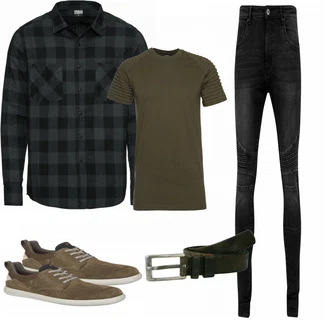 Outfit mit Grün Sneaker "Urban Classics"