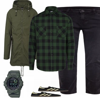 Outfit mit Beige Schuh Sneaker Adidas "Urban Classics"