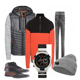 Outfit mit Grau SommerJacke Superdry "URban"