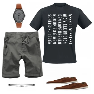 Outfit mit Beige Schuh Sneaker Bullboxer "Utban Classics shorts"