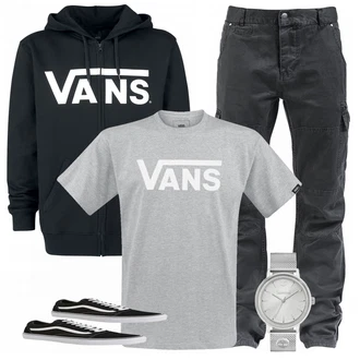 Outfit mit Weiß Sneaker Vans "Vans pullover"