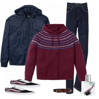 Outfit mit Grau Sneaker Vans "Vans"