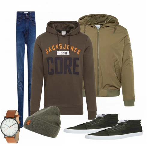 Mischfarben Hut KnowledgeCotton Apparel kombinieren