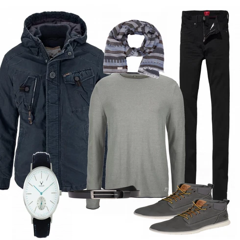 Grau Trachtenmode Timberland kombinieren mit Gürtel