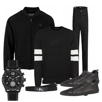 Outfit mit Blau Sneaker Replay "Vazg"