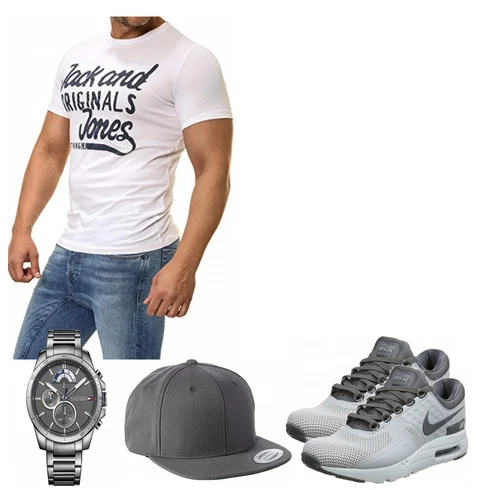 Grau Overall/Hut Flexfit kombinieren