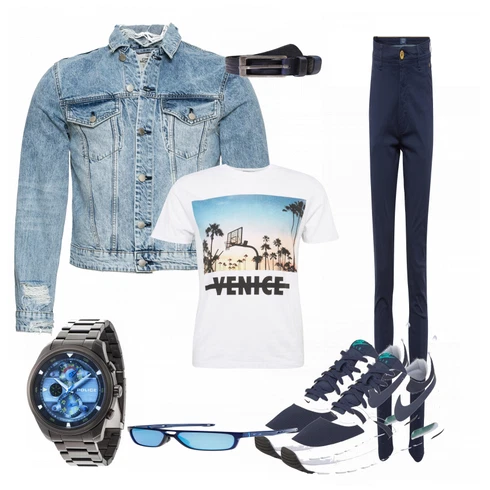 Blau Hose Blend kombinieren