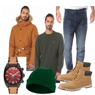 Outfit mit Braun Stiefel Tom Tailor "Vint"