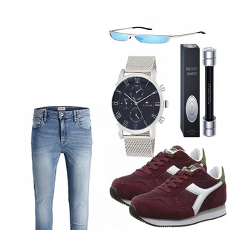 Outfit mit Blau Diadora "Voice"