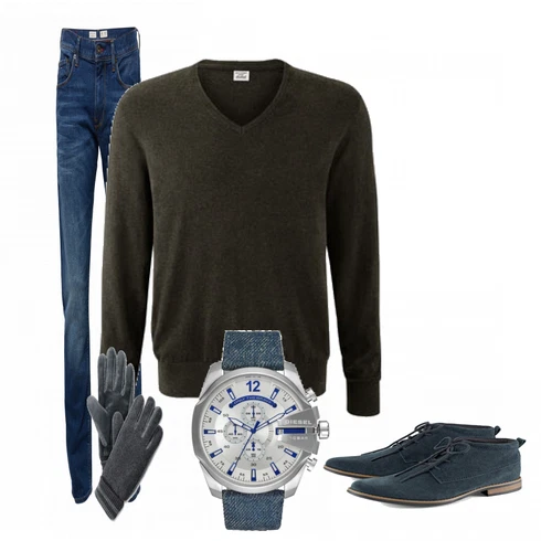 Blau Handschuh Tchibo kombinieren