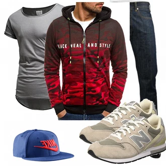 Outfit mit Beige Sneaker New Balance "Wadud"