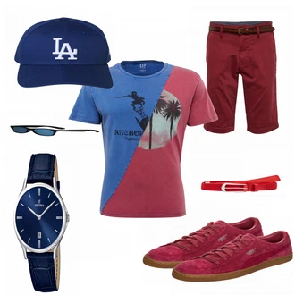 Outfit mit Lila Sneaker Puma "WaterandFire"