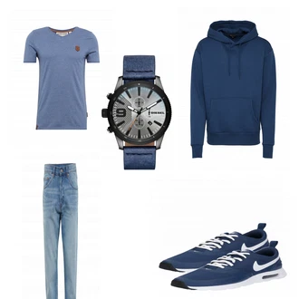 Outfit mit Blau Sneaker Nike "Wealdmar"