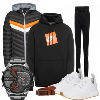 Outfit mit Schal "Webisch"