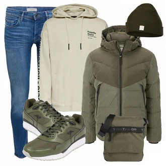 Outfit mit Grau Schuh Sneaker Kangaroos "Winter Outfit"