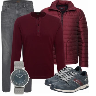 Outfit mit Rot SommerJacke Superdry "Winter Outfit"