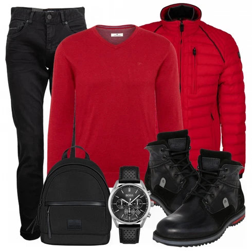 Schwarz Rucksack Johnny Urban kombinieren