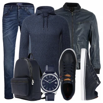 Outfit mit Blau EDC by Esprit "Winter Outfit"