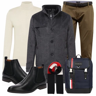 Outfit mit Schwarz Schal Tommy Hilfiger "Winter Outfit"