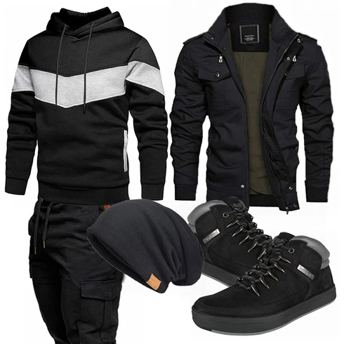 Blau Hose/Hut/Winter Parka VECRY kombinieren