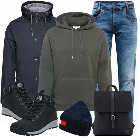 Blau Rucksack Johnny Urban kombinieren