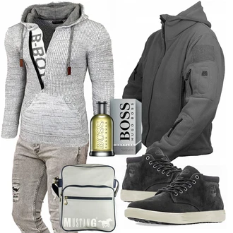 Winter Outfits Mit Kapuze mit Grau Unkategorisiert Baxboy "Winter Outfit"