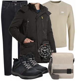 Winter Outfits mit Beige Strellson "Winterlicher Look"