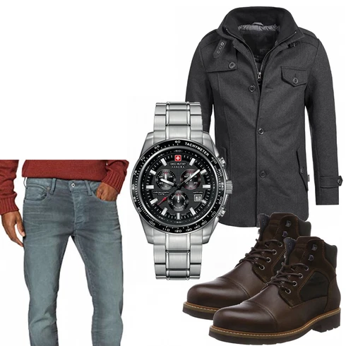 Blau Overall/Wintermantel/Winter Parka Indicode Jeans kombinieren