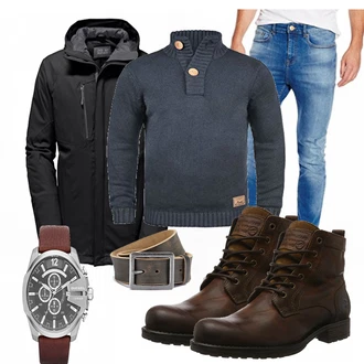 Outfit mit Blau Jack Wolfskin "wonther"