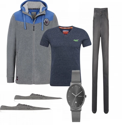 Grau Uhr Skagen kombinieren