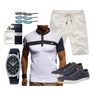 Outfit mit Blau Sneaker Tommy Hilfiger "Yodeyma"