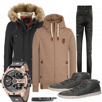 Outfit mit Grau Tigha "Yoni"