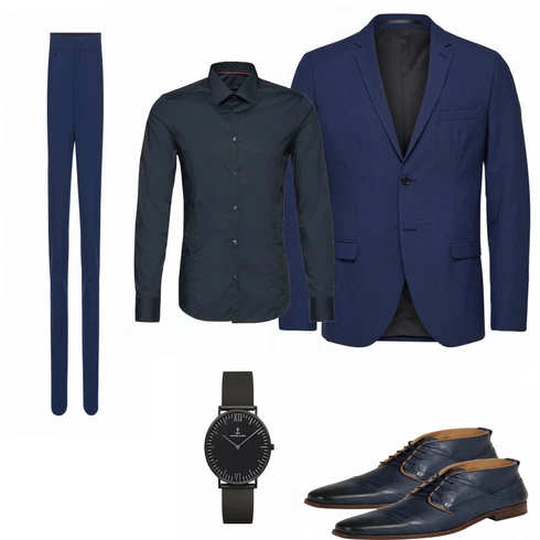 Blau/Schwarz Hose Große Größe SELECTED HOMME kombinieren