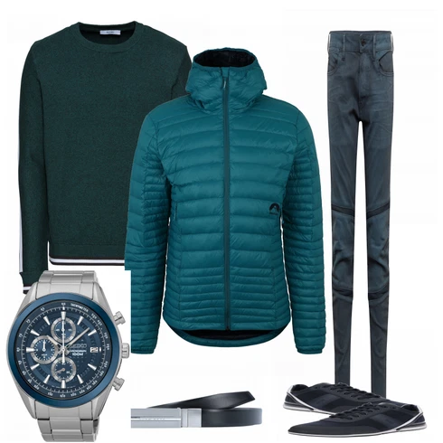 Blau Schuh Sneaker Boss kombinieren