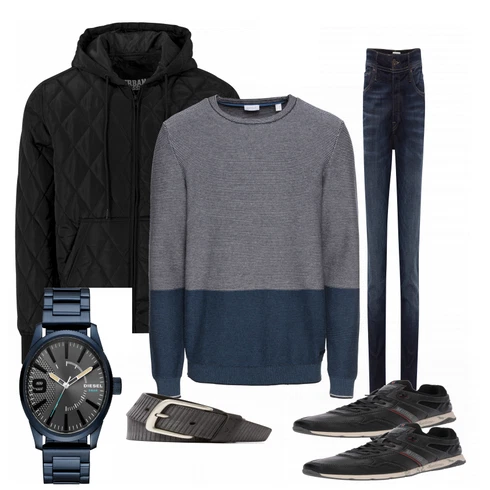 Uhr kombinieren mit Schwarz Sommerjacke Urban Classics