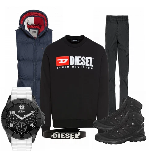 Blau Große Größe Sweatmode Diesel kombinieren mit Blau Sweatmode Diesel