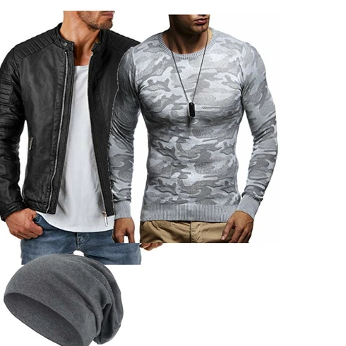 Grau Winter Parka Leif Nelson kombinieren