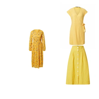 Outfit s Žlutá/Oranžová Šaty VERO MODA "test"
