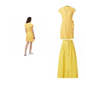 Outfit s Žlutá/Oranžová Šaty VERO MODA "test"