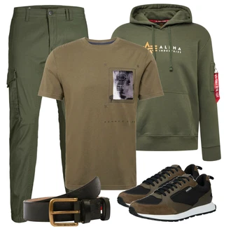 outfit mit Pletenina Alpha Industries "Priložnostna oblačila"