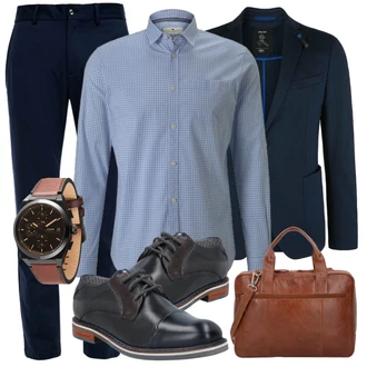 Outfit mit Schwarz Anzug S.Oliver "Büro Outfit"