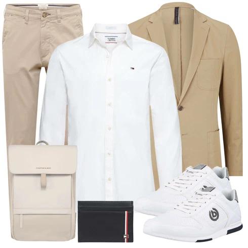 Grau/Rosa/Beige/Blau Tasche Rucksack Kapten & Son kombinieren
