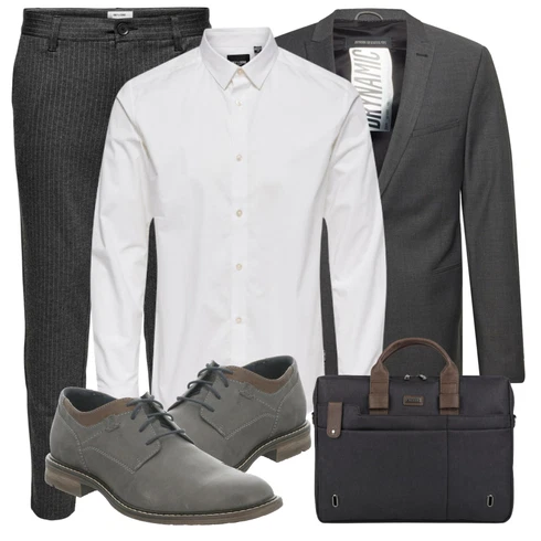 Weiß/Blau/Grau Casual Hemd Only & Sons kombinieren