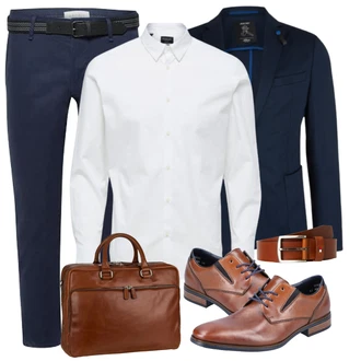 Business Outfits mit Schwarz Anzug S.Oliver "Business Outfit"