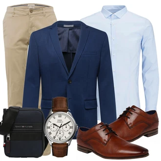 outfit mit Črna/Modra Obleka SELECTED HOMME "Priložnostna oblačila"