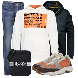 Outfit mit Grau Sneaker Camper "Casual Look"