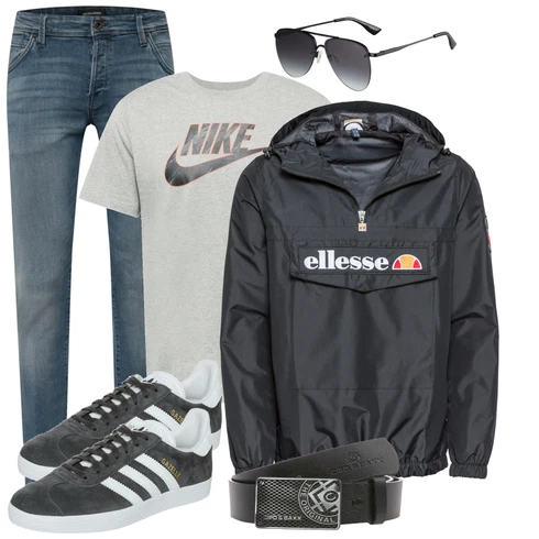 Schwarz/Grau Gürtel Cipo & Baxx kombinieren