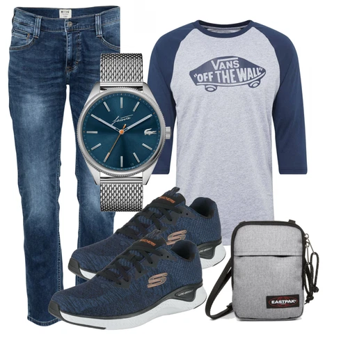 Blau Jeans Mustang kombinieren