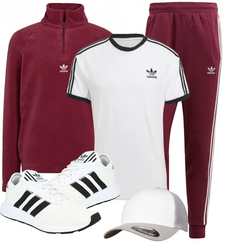 Rot Hose Große Größe Adidas Originals kombinieren