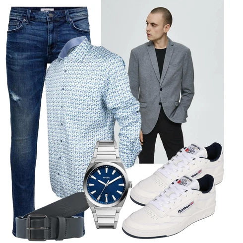 Anzug Selected kombinieren mit Grau Schuh Sneaker/Leder Sneaker Reebok Classic